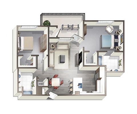bedroom floor plan an in 2d